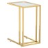 Mesa auxiliar de ordenador vidrio transparente 50x35x65