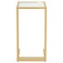 Mesa auxiliar de ordenador vidrio transparente 50x35x65
