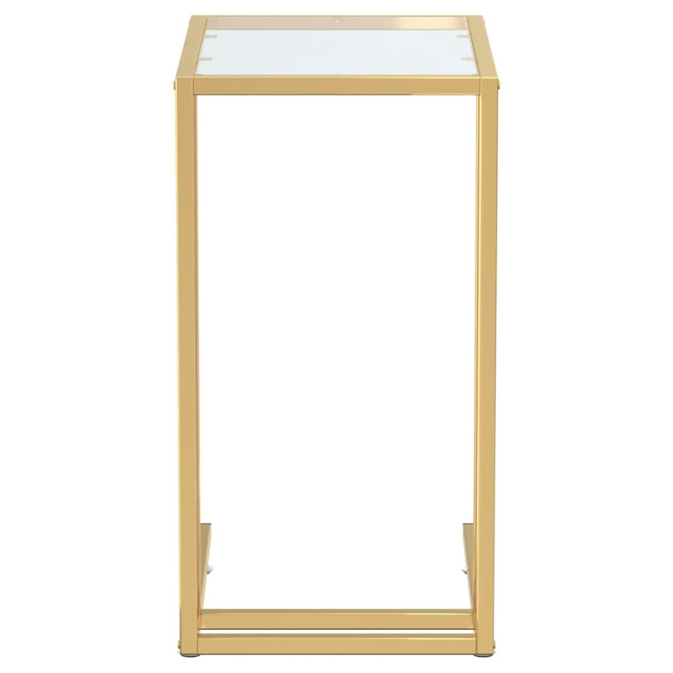 Mesa auxiliar de ordenador vidrio transparente 50x35x65