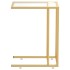 Mesa auxiliar de ordenador vidrio transparente 50x35x65