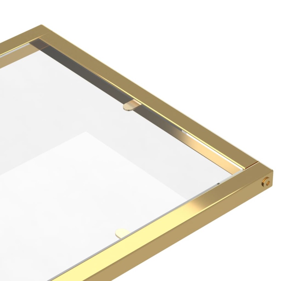 Mesa auxiliar de ordenador vidrio transparente 50x35x65