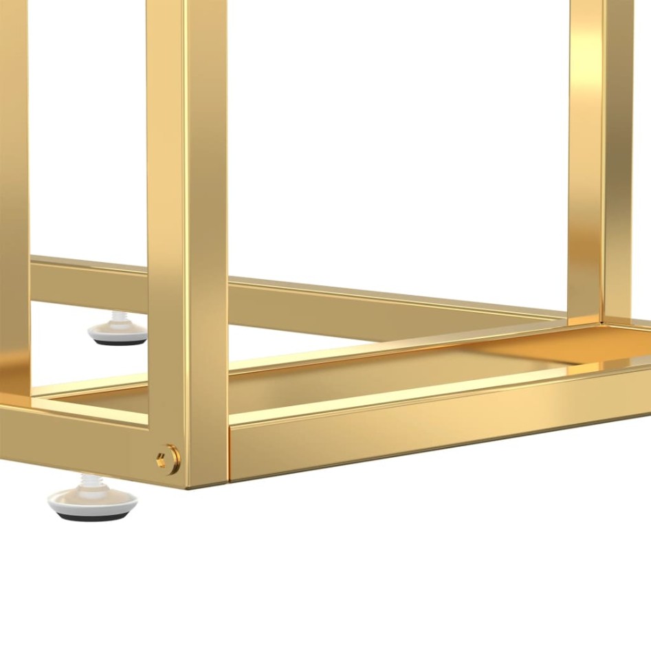 Mesa auxiliar de ordenador vidrio transparente 50x35x65