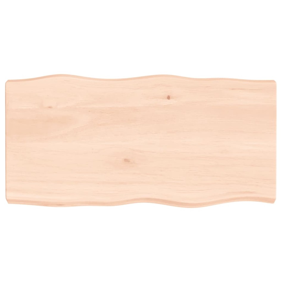 Tablero de mesa madera maciza borde natural 80x40x(2-6)