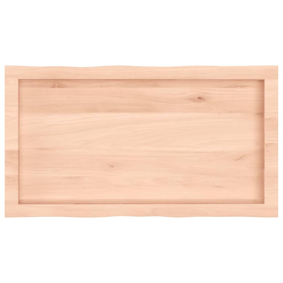 Tablero de mesa madera maciza borde natural 80x40x(2-6)