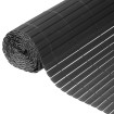 Nature Valla de ocultación jardín doble cara PVC gris antracita 1x3 m