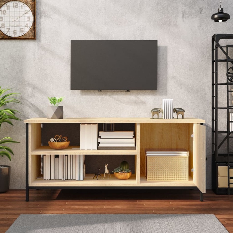 Mueble para TV madera contrachapada roble Sonoma 100x40x45