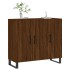 Aparador de madera de ingeniería marrón roble 90x34x80