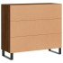 Aparador de madera de ingeniería marrón roble 90x34x80
