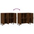 Aparador de madera de ingeniería marrón roble 90x34x80