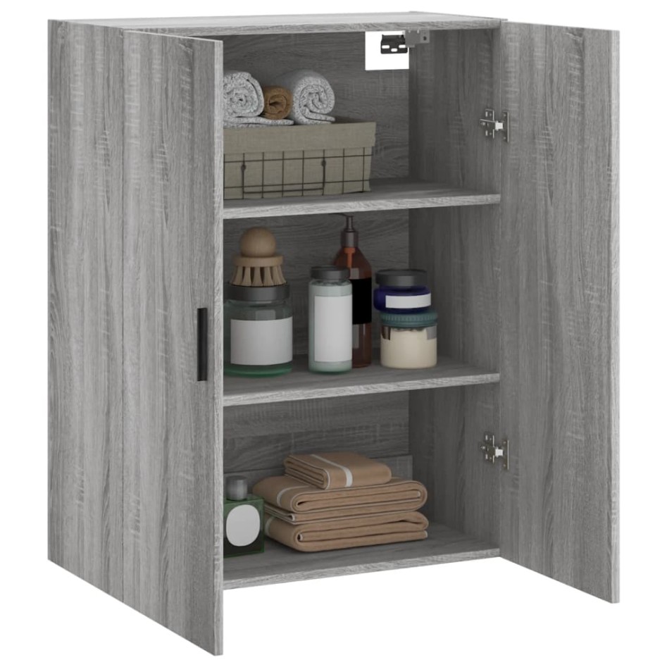 Armario de pared gris Sonoma 69,5x34x90