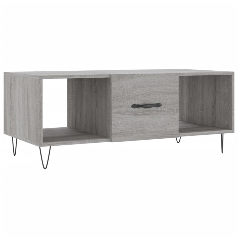 Mesa de centro madera contrachapada gris Sonoma 102x50x40