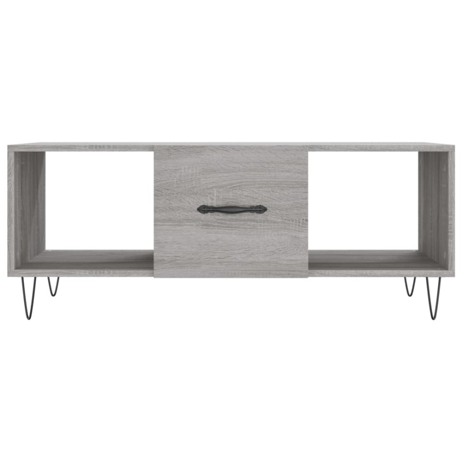 Mesa de centro madera contrachapada gris Sonoma 102x50x40