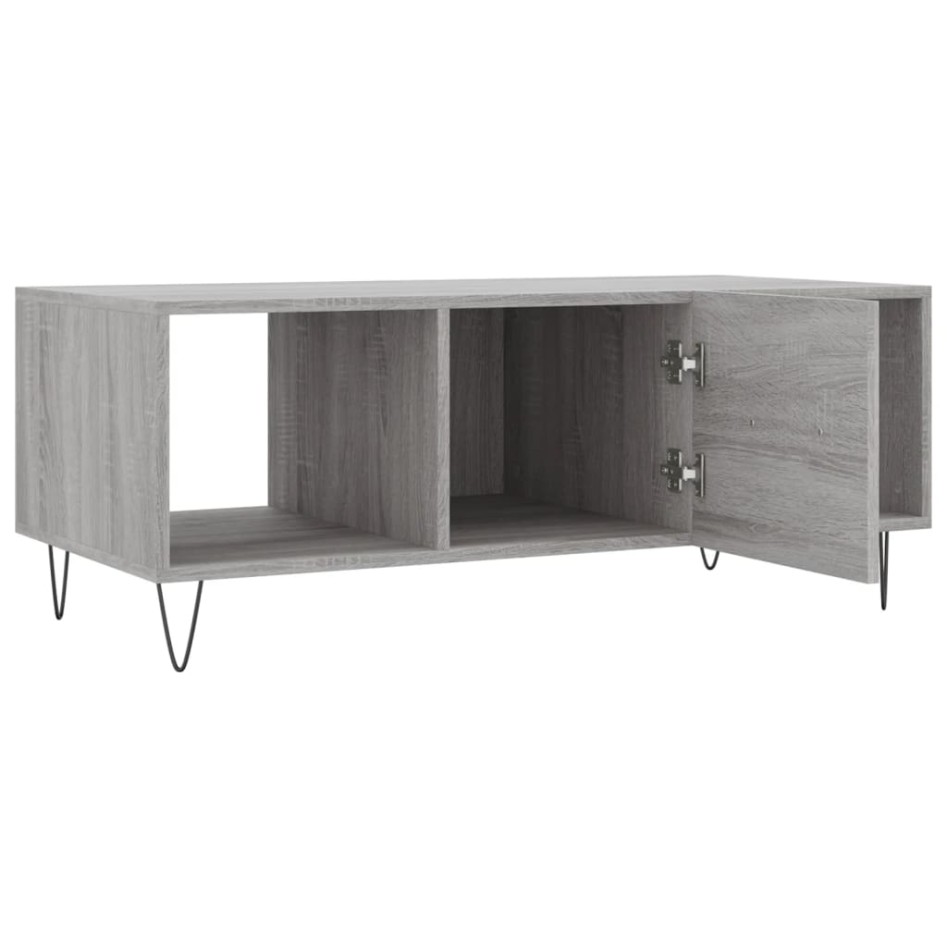 Mesa de centro madera contrachapada gris Sonoma 102x50x40