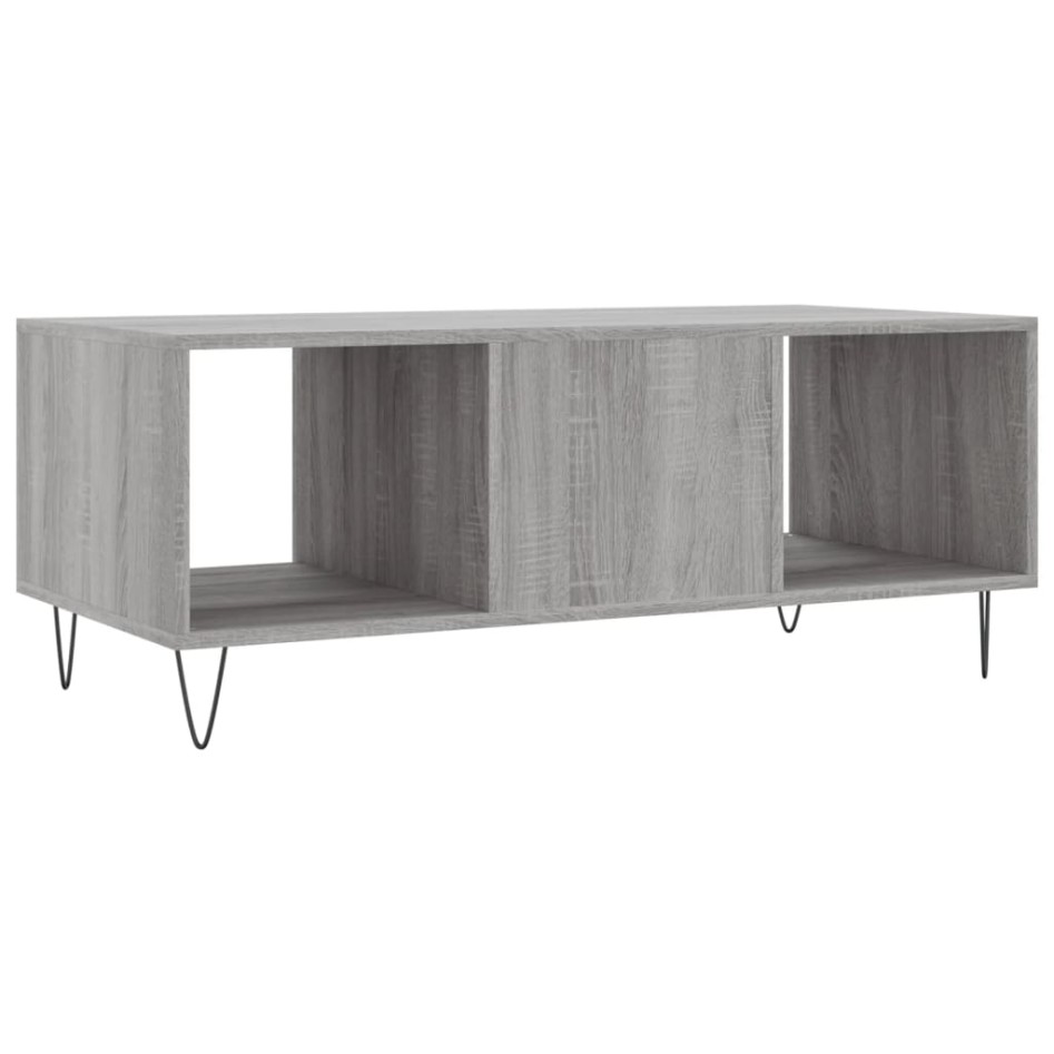 Mesa de centro madera contrachapada gris Sonoma 102x50x40
