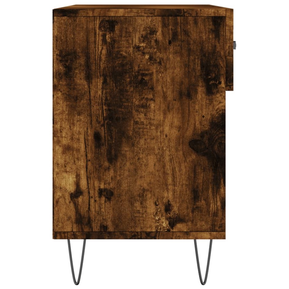 Banco zapatero madera de ingeniería roble ahumado 102x35x55