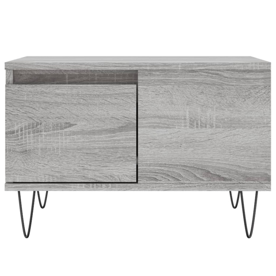 Mesa de centro madera contrachapada gris Sonoma 55x55x36,5