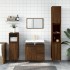 Armario de baño madera contrachapada roble marrón 30x30x190