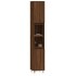 Armario de baño madera contrachapada roble marrón 30x30x190