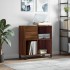 Mueble discos madera contrachapada roble marrón 84,5x38x89