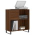 Mueble discos madera contrachapada roble marrón 84,5x38x89