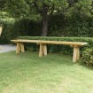 Banco de jardín madera maciza de pino impregnada 220 cm