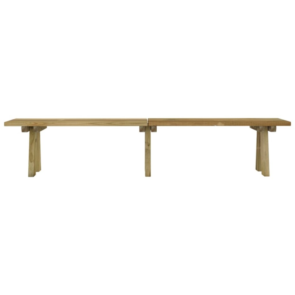 Banco de jardín madera maciza de pino impregnada 220