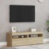 Muebles para TV con luces LED 2 uds roble Sonoma 60x35x40