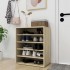 Mueble zapatero de madera contrachapada color roble 60x35x70