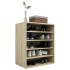 Mueble zapatero de madera contrachapada color roble 60x35x70