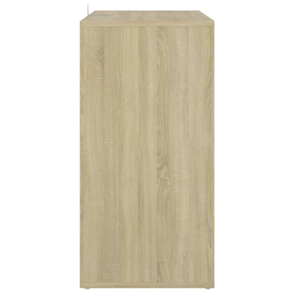 Mueble zapatero de madera contrachapada color roble 60x35x70