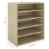 Mueble zapatero de madera contrachapada color roble 60x35x70