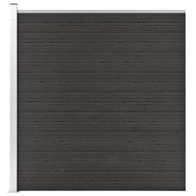 Valla de jardín de WPC gris 175x186