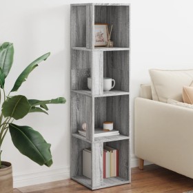 Mueble esquina madera contrachapada gris Sonoma 33x33x132