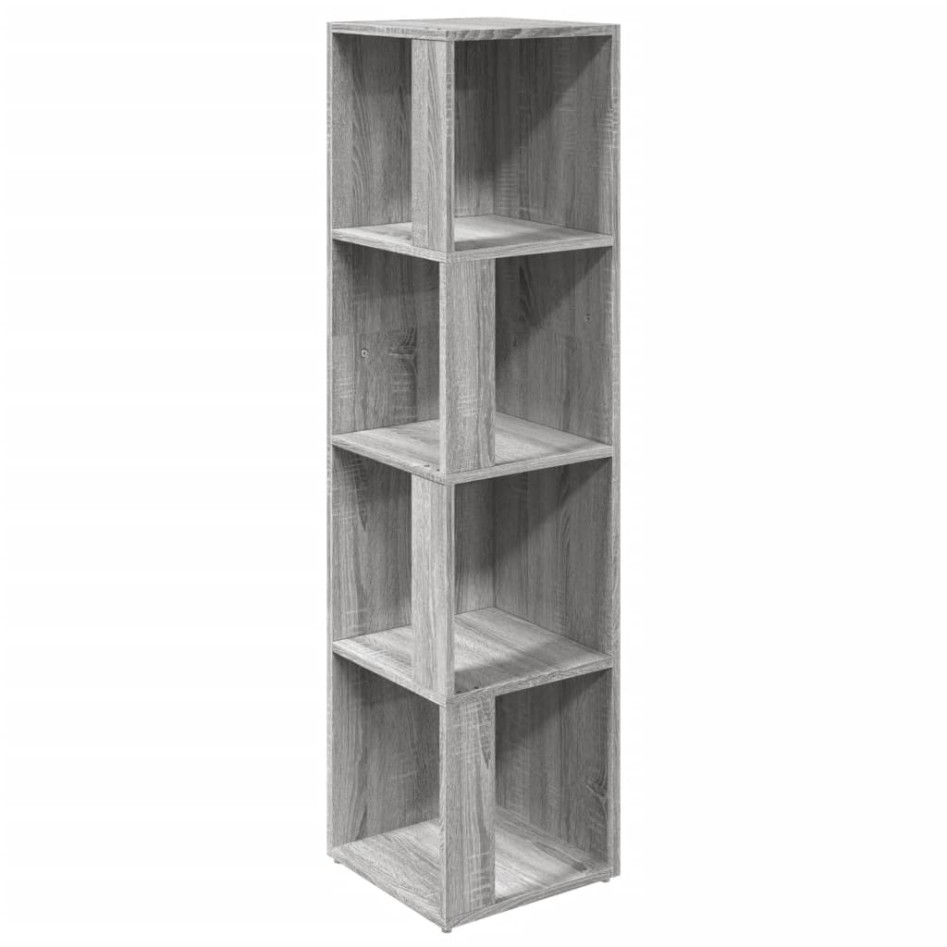 Mueble esquina madera contrachapada gris Sonoma 33x33x132