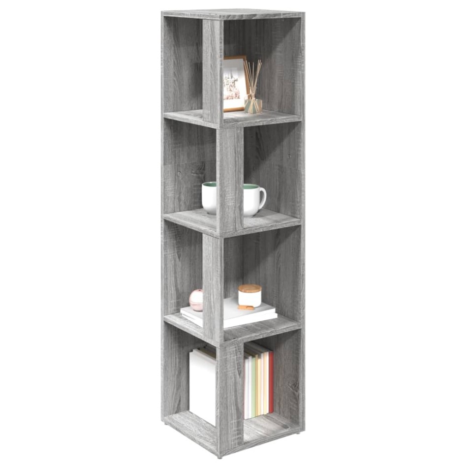 Mueble esquina madera contrachapada gris Sonoma 33x33x132