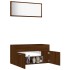 Set de muebles baño 2 pzas madera contrachapada marrón