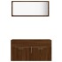 Set de muebles baño 2 pzas madera contrachapada marrón