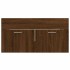 Set de muebles baño 2 pzas madera contrachapada marrón