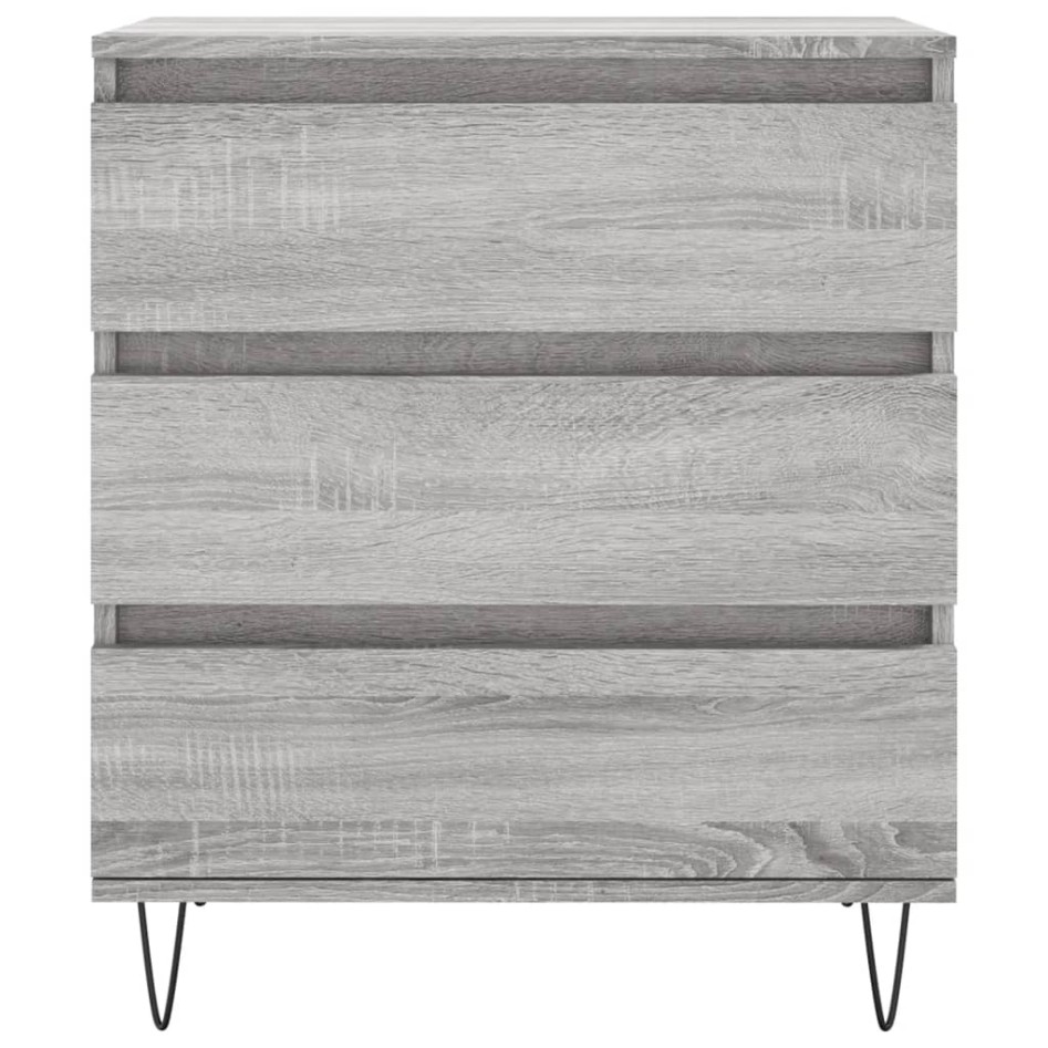Aparador de madera contrachapada gris Sonoma 60x35x70