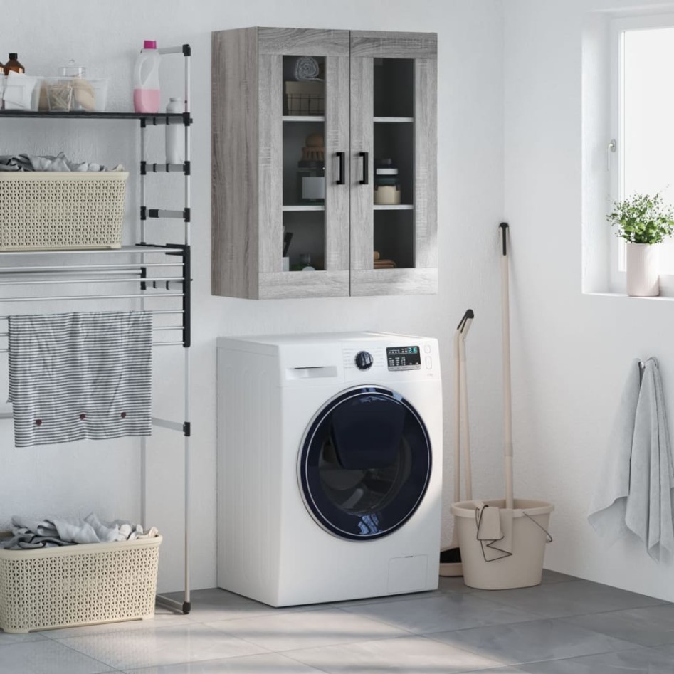 Armario de pared gris Sonoma 69,5x34x90