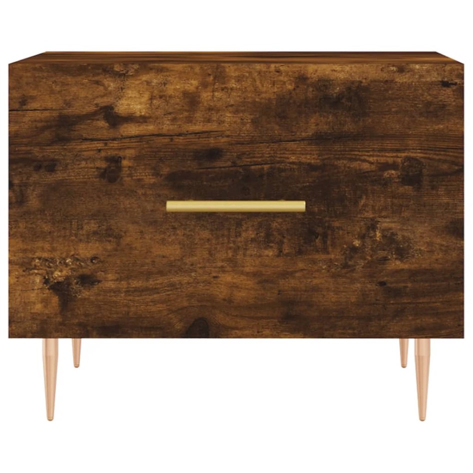 Mesa de centro 2 uds madera ingeniería roble ahumado