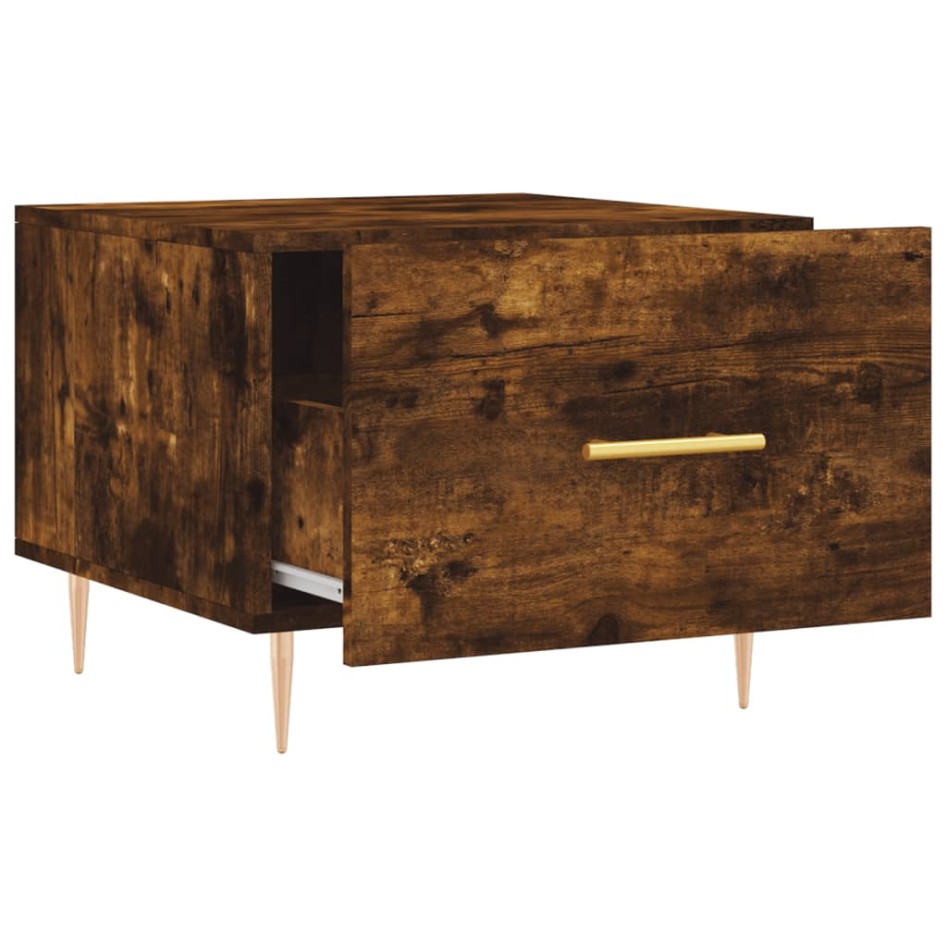 Mesa de centro 2 uds madera ingeniería roble ahumado