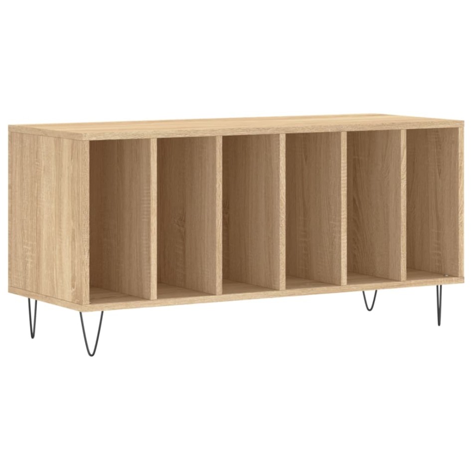 Mueble discos madera contrachapada roble Sonoma 100x38x48