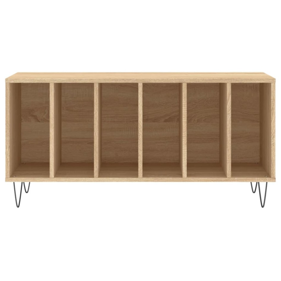 Mueble discos madera contrachapada roble Sonoma 100x38x48