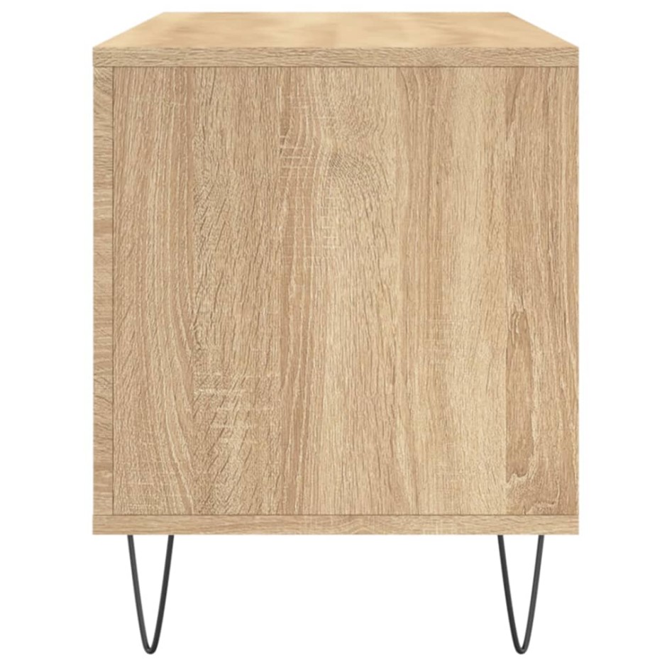 Mueble discos madera contrachapada roble Sonoma 100x38x48