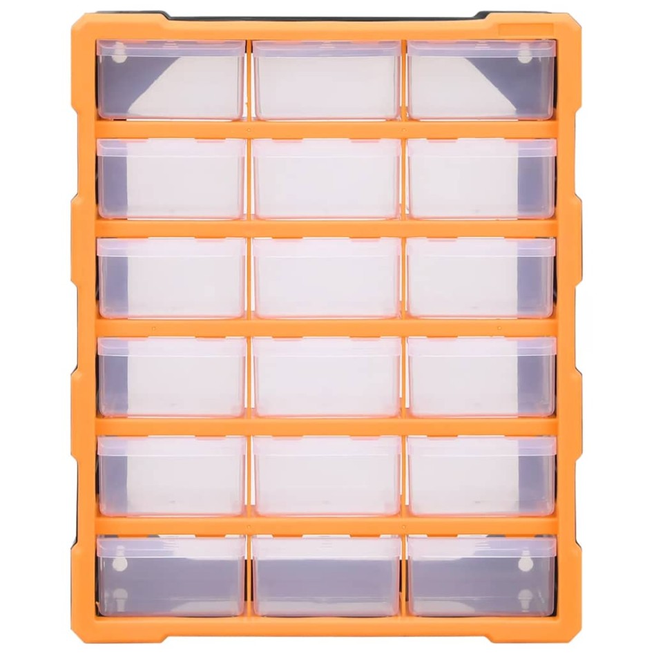 Organizador multicajones con 18 cajones intermedios 38x16x47