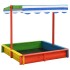 Arenero infantil tejado ajustable madera abeto multicolor