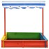 Arenero infantil tejado ajustable madera abeto multicolor