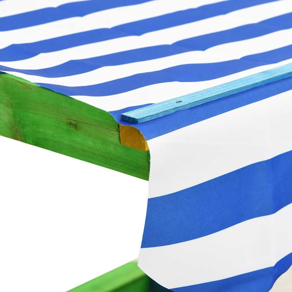 Arenero infantil tejado ajustable madera abeto multicolor