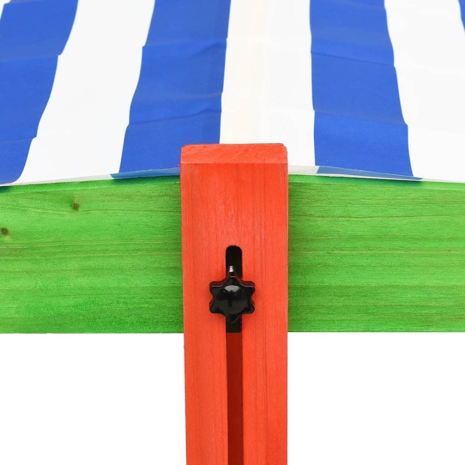 Arenero infantil tejado ajustable madera abeto multicolor